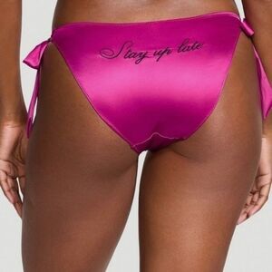 Victoria's Secret Pink Satin Panties Sz M NWT